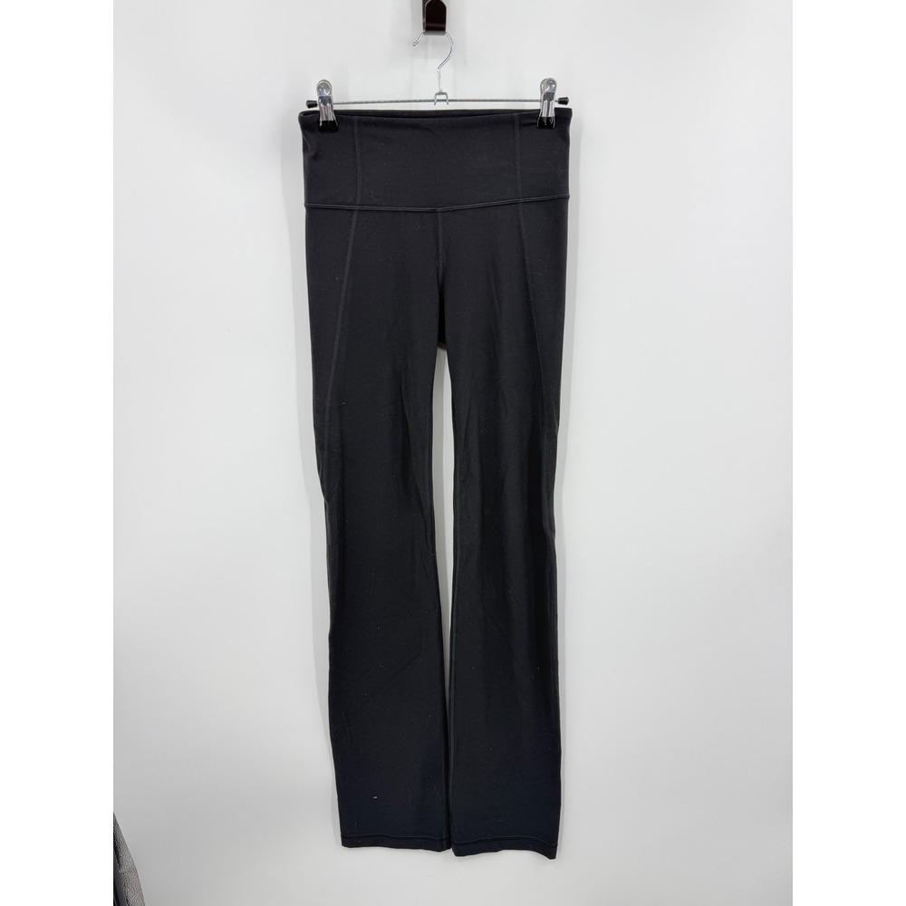 Athleta Powervita Straight Leg Pant Women ST Black High Rise Activewear